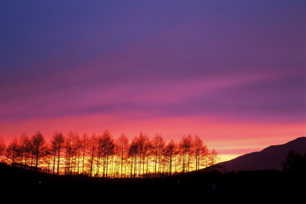 八ヶ岳野辺山高原　夕陽