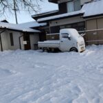 朝の駐車場