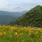 飯盛山とキスゲ